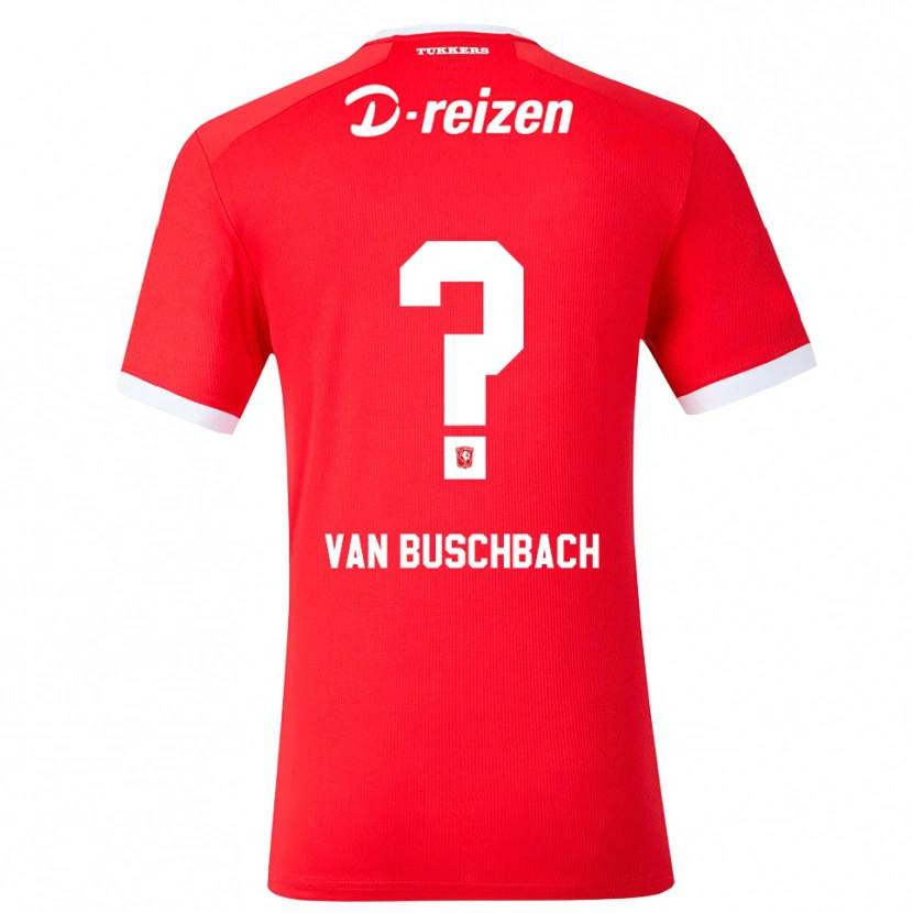 Danxen Mænd Myles Van Buschbach #0 Rød Hvid Hjemmebane Spillertrøjer 2026/27 Trøje T-Shirt