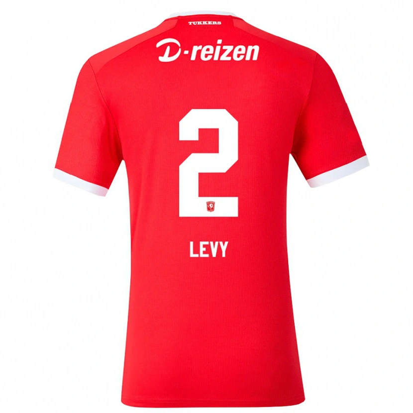 Danxen Mænd Ofek Levy #2 Rød Hvid Hjemmebane Spillertrøjer 2026/27 Trøje T-Shirt
