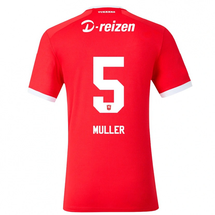 Danxen Mænd Timothy Muller #5 Rød Hvid Hjemmebane Spillertrøjer 2026/27 Trøje T-Shirt