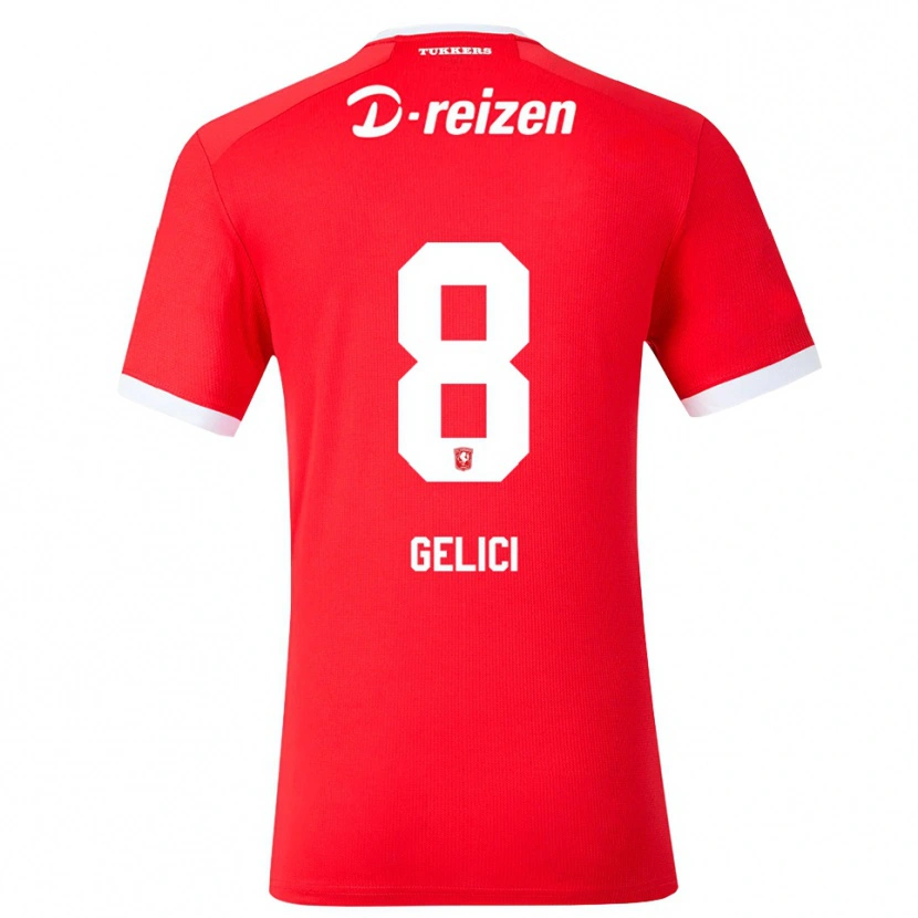 Danxen Mænd Delano Gelici #8 Rød Hvid Hjemmebane Spillertrøjer 2026/27 Trøje T-Shirt