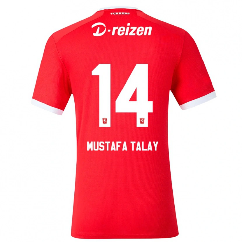Danxen Mænd Kaan Mustafa Talay #14 Rød Hvid Hjemmebane Spillertrøjer 2026/27 Trøje T-Shirt