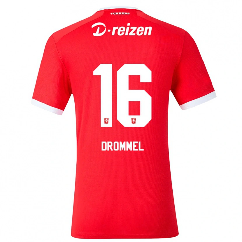 Danxen Mænd Joël Drommel #16 Rød Hvid Hjemmebane Spillertrøjer 2026/27 Trøje T-Shirt