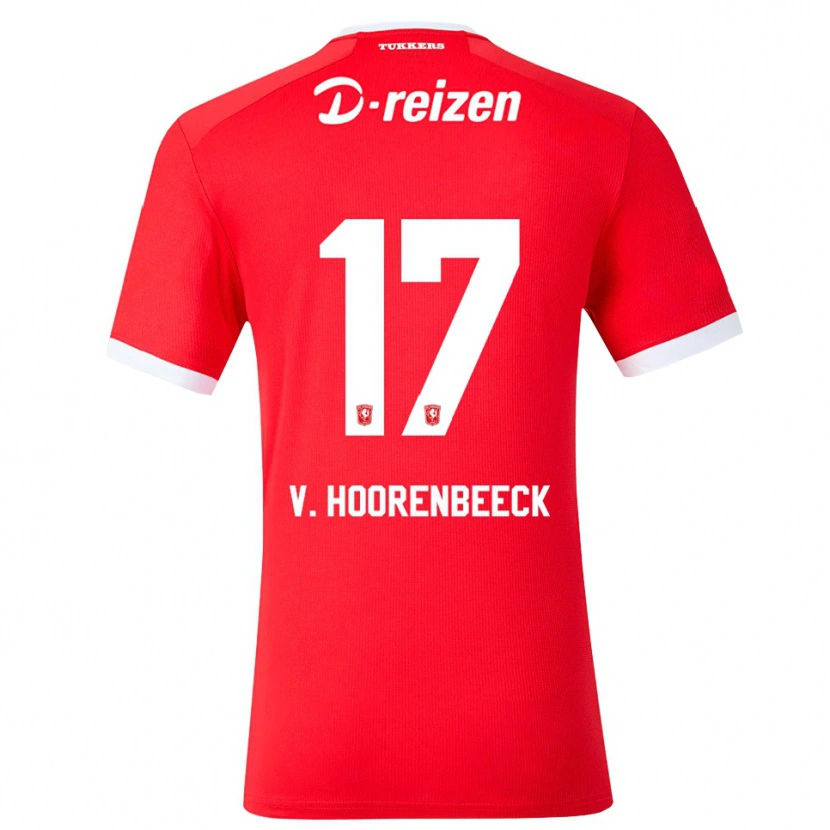 Danxen Mænd Alec Van Hoorenbeeck #17 Rød Hvid Hjemmebane Spillertrøjer 2026/27 Trøje T-Shirt