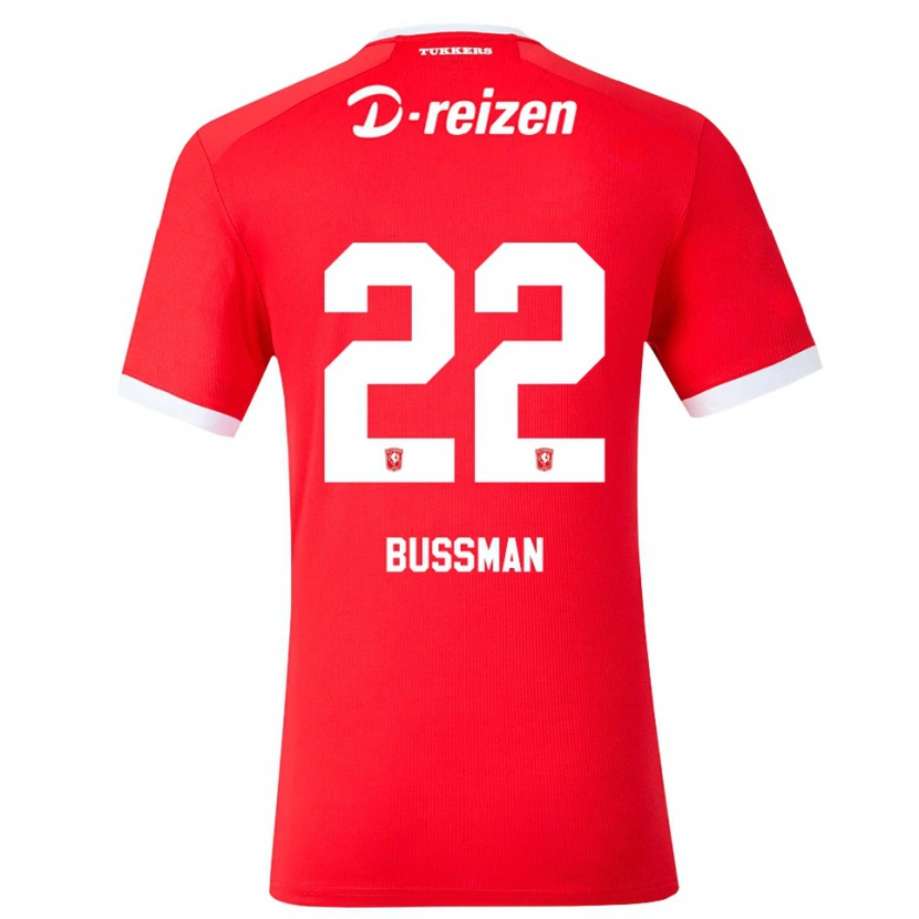 Danxen Mænd Fiene Bussman #22 Rød Hvid Hjemmebane Spillertrøjer 2026/27 Trøje T-Shirt