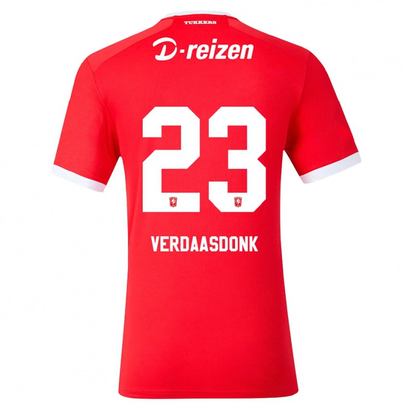 Danxen Mænd Suus Verdaasdonk #23 Rød Hvid Hjemmebane Spillertrøjer 2026/27 Trøje T-Shirt