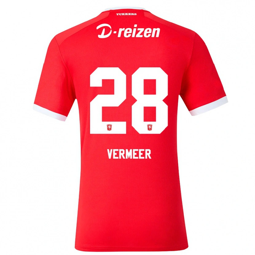 Danxen Mænd Sofie Rianne Vermeer #28 Rød Hvid Hjemmebane Spillertrøjer 2026/27 Trøje T-Shirt