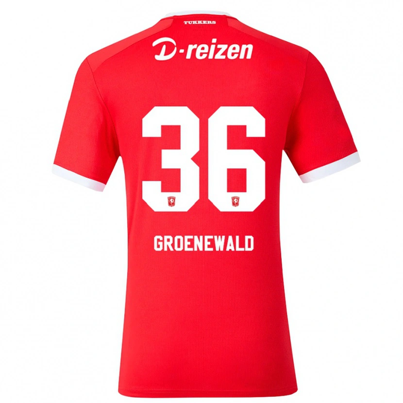 Danxen Mænd Nigel Groenewald #36 Rød Hvid Hjemmebane Spillertrøjer 2026/27 Trøje T-Shirt