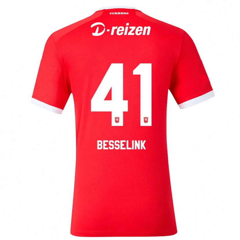 Danxen Mænd Gijs Besselink #41 Rød Hvid Hjemmebane Spillertrøjer 2026/27 Trøje T-Shirt