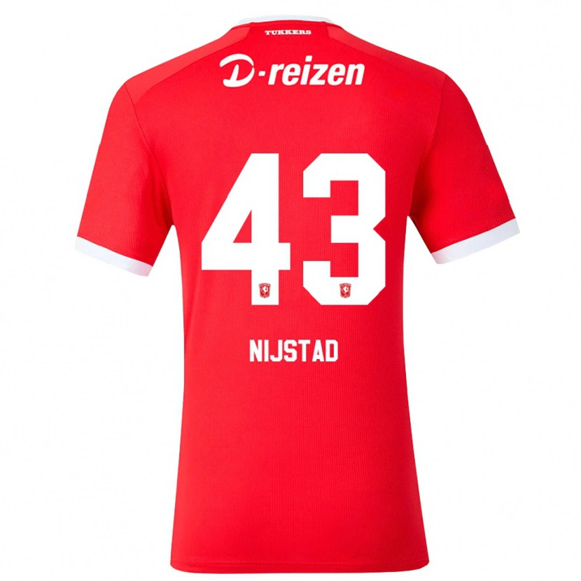 Danxen Mænd Ruud Nijstad #43 Rød Hvid Hjemmebane Spillertrøjer 2026/27 Trøje T-Shirt