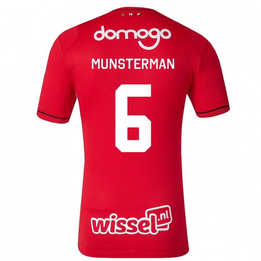 Danxen Mænd Marthe Munsterman #6 Rød Hvid Sort Hjemmebane Spillertrøjer 2026/27 Trøje T-Shirt