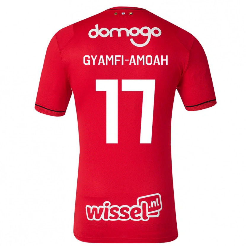 Danxen Mænd Nana Gyamfi-Amoah #17 Rød Hvid Sort Hjemmebane Spillertrøjer 2026/27 Trøje T-Shirt