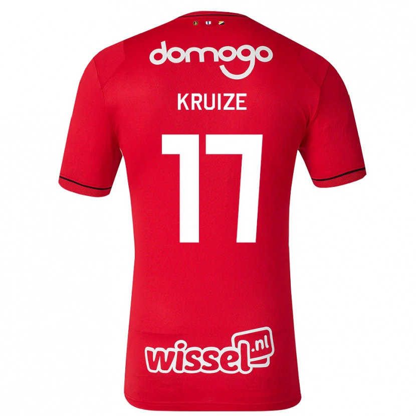 Danxen Mænd Elisha Kruize #17 Rød Hvid Sort Hjemmebane Spillertrøjer 2026/27 Trøje T-Shirt