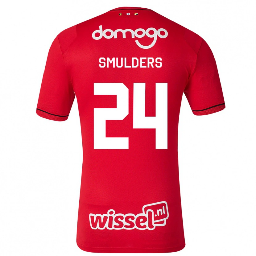 Danxen Mænd Anniek Smulders #24 Rød Hvid Sort Hjemmebane Spillertrøjer 2026/27 Trøje T-Shirt