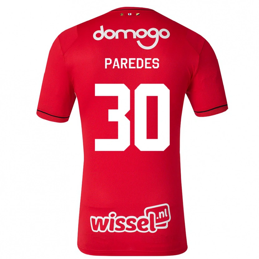 Danxen Mænd Kevin Paredes #30 Rød Hvid Sort Hjemmebane Spillertrøjer 2026/27 Trøje T-Shirt