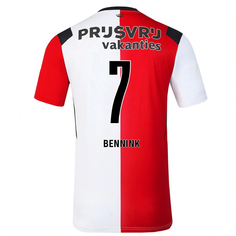 Danxen Mænd Maxime Bennink #7 Rød Hvid Sort Hjemmebane Spillertrøjer 2026/27 Trøje T-Shirt