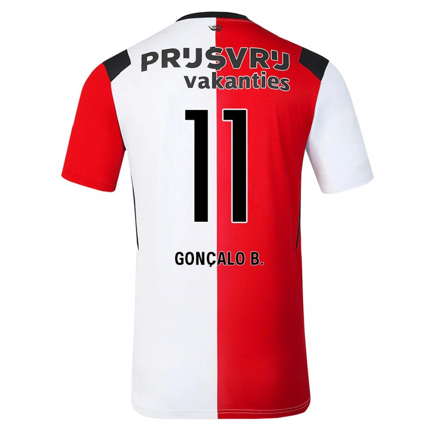 Danxen Mænd Gonçalo Borges #11 Rød Hvid Sort Hjemmebane Spillertrøjer 2026/27 Trøje T-Shirt