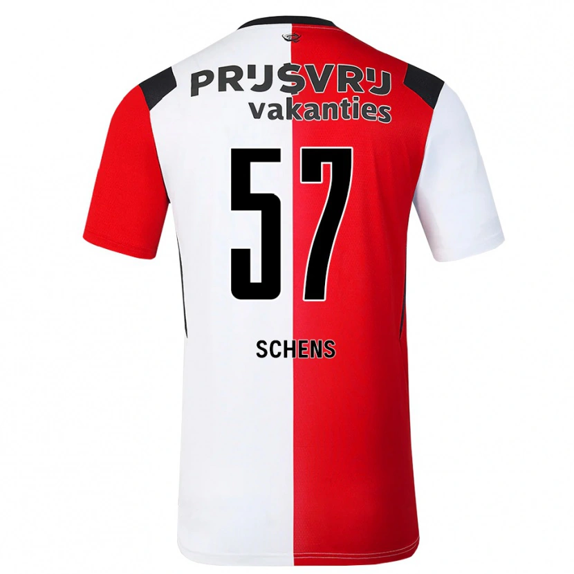 Danxen Mænd Twan Schens #57 Rød Hvid Sort Hjemmebane Spillertrøjer 2026/27 Trøje T-Shirt