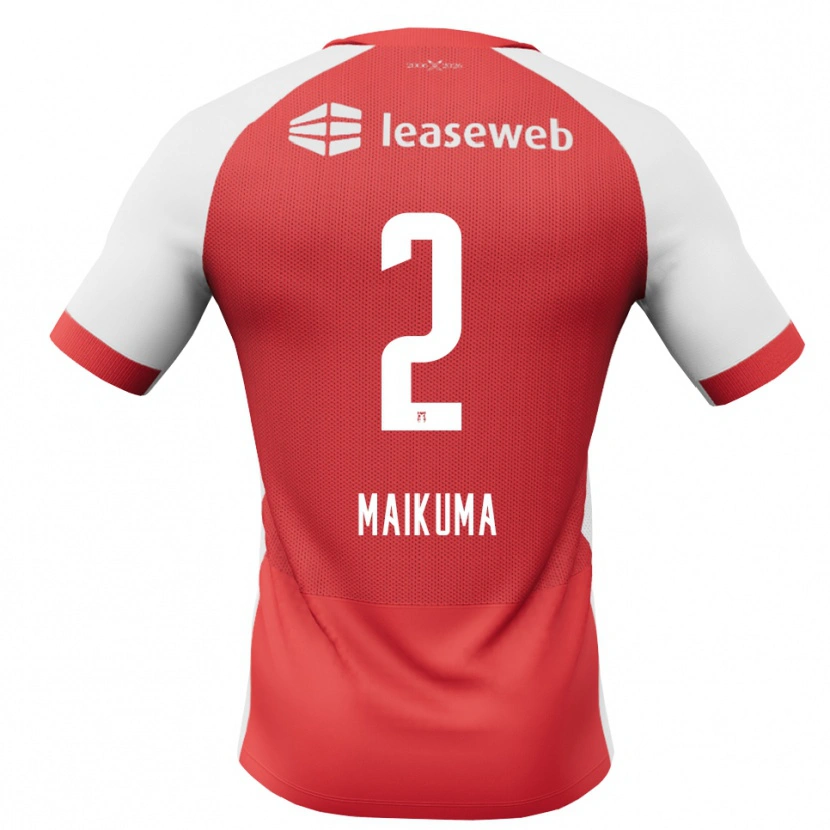 Danxen Mænd Seiya Maikuma #2 Rød Hvid Sort Hjemmebane Spillertrøjer 2026/27 Trøje T-Shirt
