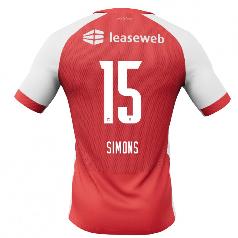 Danxen Mænd Saviola Simons #15 Rød Hvid Sort Hjemmebane Spillertrøjer 2026/27 Trøje T-Shirt