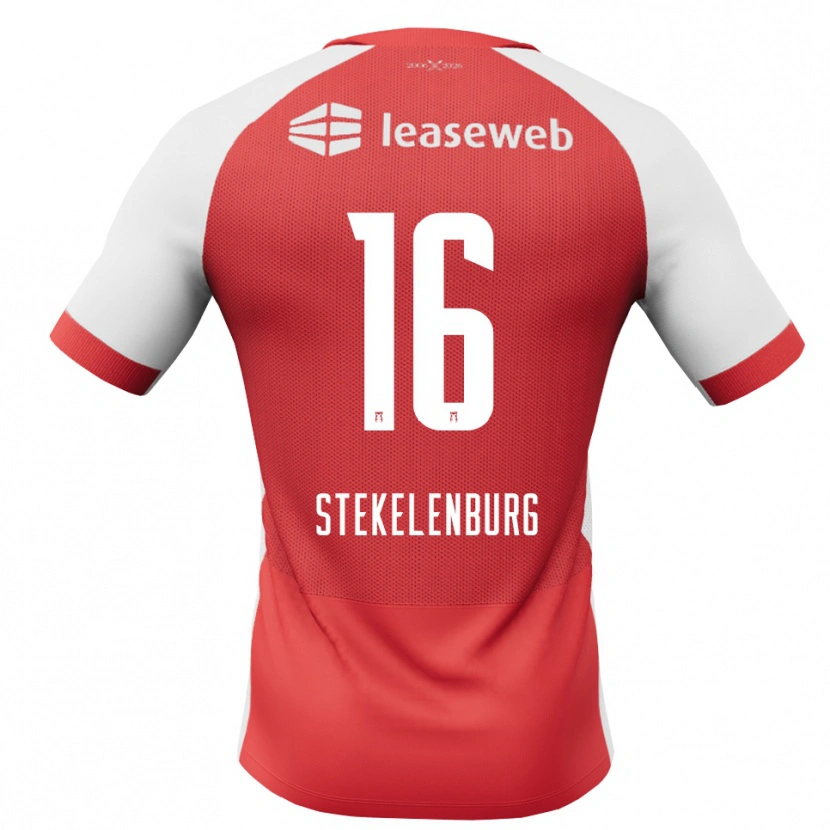 Danxen Mænd Sem Stekelenburg #16 Rød Hvid Sort Hjemmebane Spillertrøjer 2026/27 Trøje T-Shirt