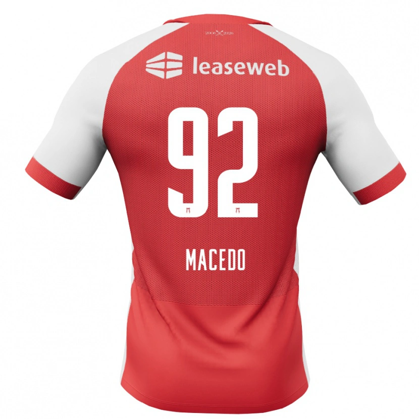 Danxen Mænd Rodrigo Macedo #92 Rød Hvid Sort Hjemmebane Spillertrøjer 2026/27 Trøje T-Shirt