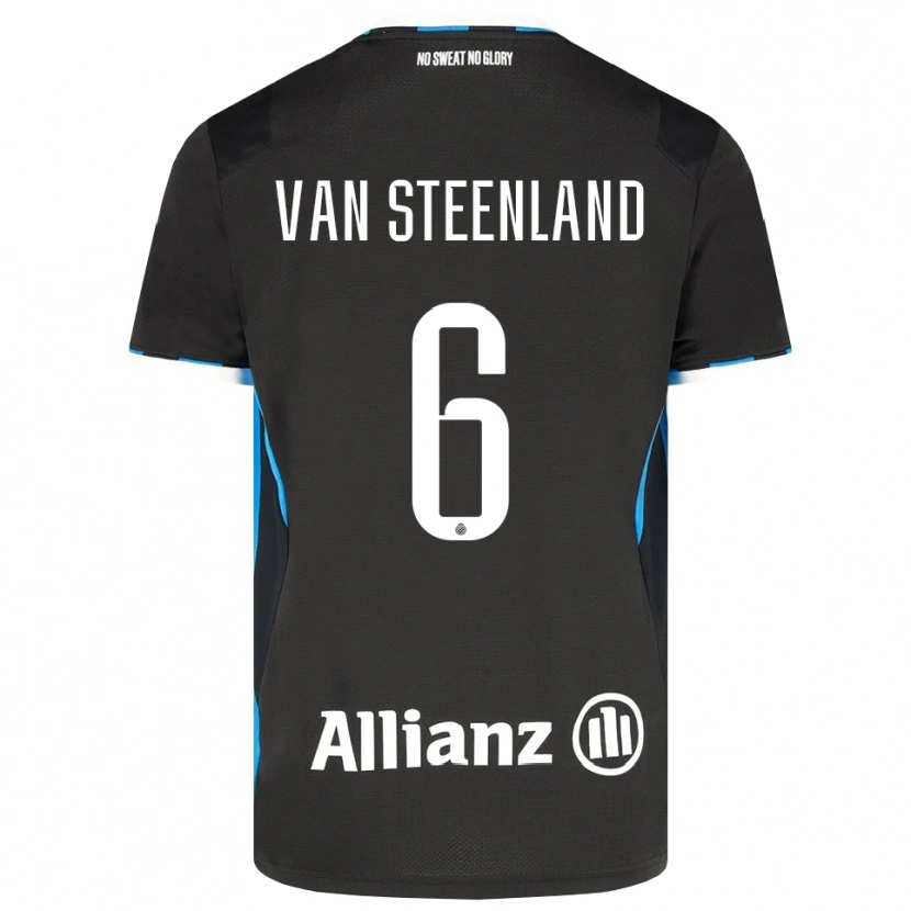 Danxen Mænd Gilles Van Steenland #6 Sort Rød Blå Hjemmebane Spillertrøjer 2026/27 Trøje T-Shirt