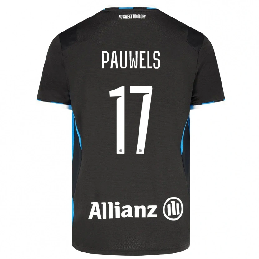 Danxen Mænd Fleur Pauwels #17 Sort Rød Blå Hjemmebane Spillertrøjer 2026/27 Trøje T-Shirt
