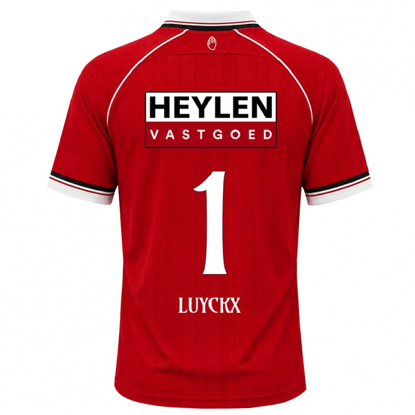 Danxen Mænd Vic Luyckx #1 Rød Hvid Sort Hjemmebane Spillertrøjer 2026/27 Trøje T-Shirt