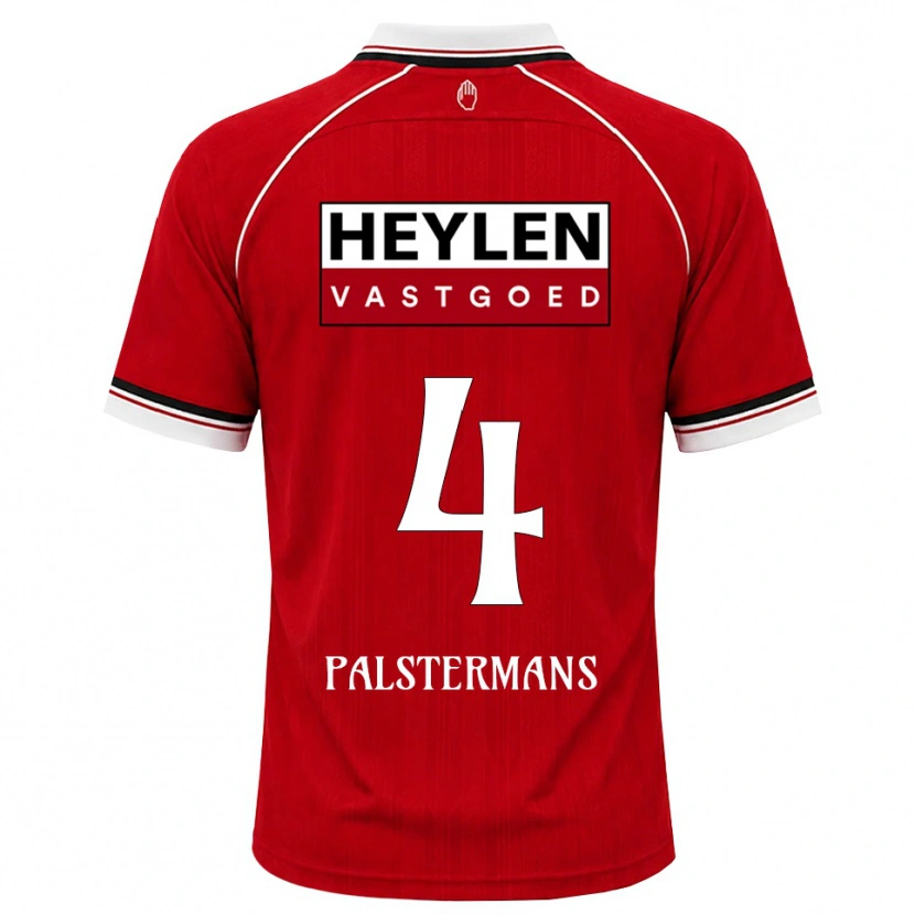 Danxen Mænd Jasper Palstermans #4 Rød Hvid Sort Hjemmebane Spillertrøjer 2026/27 Trøje T-Shirt