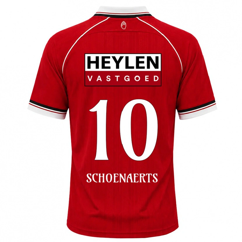 Danxen Mænd Nand Schoenaerts #10 Rød Hvid Sort Hjemmebane Spillertrøjer 2026/27 Trøje T-Shirt