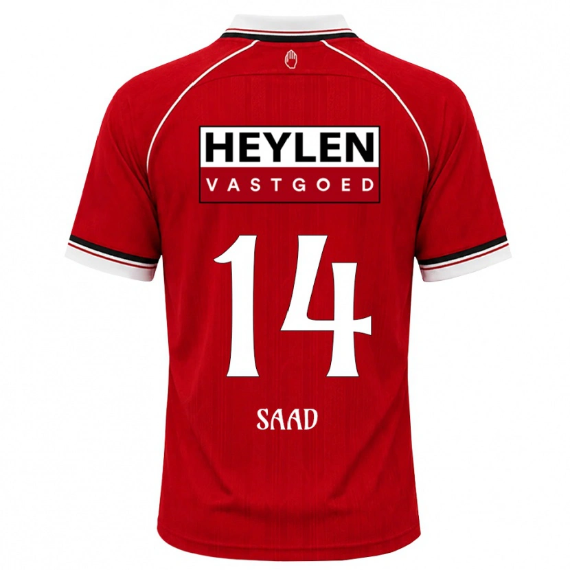 Danxen Mænd Jabir Saad #14 Rød Hvid Sort Hjemmebane Spillertrøjer 2026/27 Trøje T-Shirt