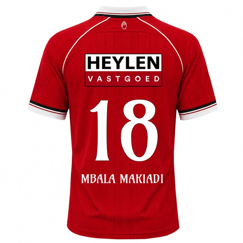 Danxen Mænd Ravi Mbala #18 Rød Hvid Sort Hjemmebane Spillertrøjer 2026/27 Trøje T-Shirt