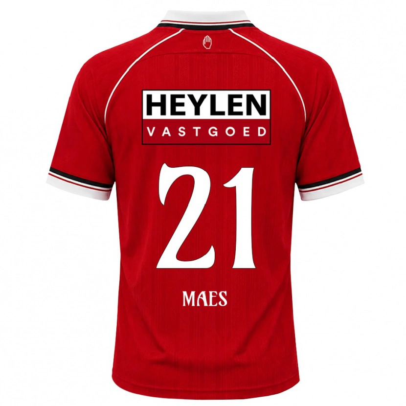 Danxen Mænd Noa Maes #21 Rød Hvid Sort Hjemmebane Spillertrøjer 2026/27 Trøje T-Shirt