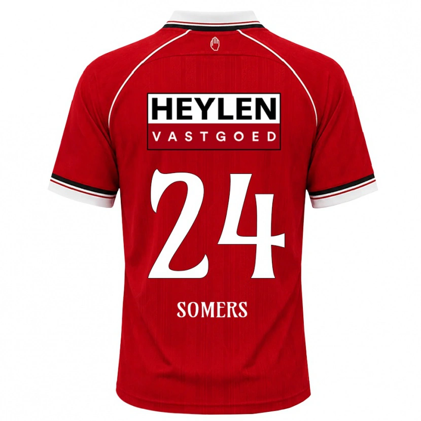 Danxen Mænd Thibo Somers #24 Rød Hvid Sort Hjemmebane Spillertrøjer 2026/27 Trøje T-Shirt