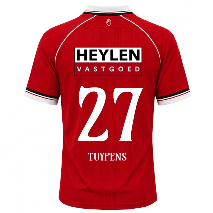 Danxen Mænd Eran Tuypens #27 Rød Hvid Sort Hjemmebane Spillertrøjer 2026/27 Trøje T-Shirt
