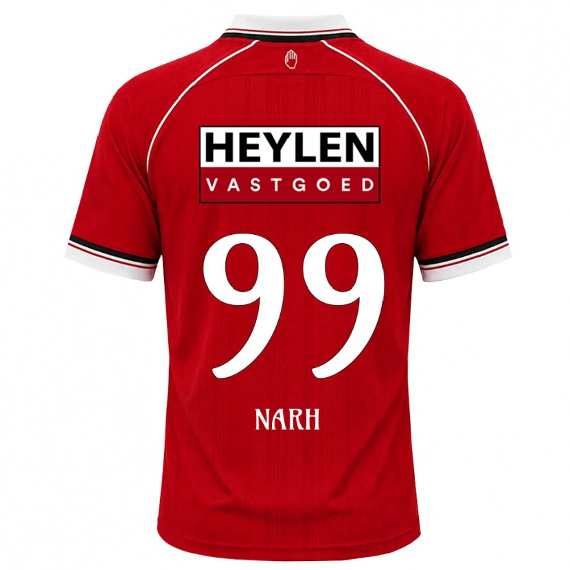 Danxen Mænd Luis Narh #99 Rød Hvid Sort Hjemmebane Spillertrøjer 2026/27 Trøje T-Shirt