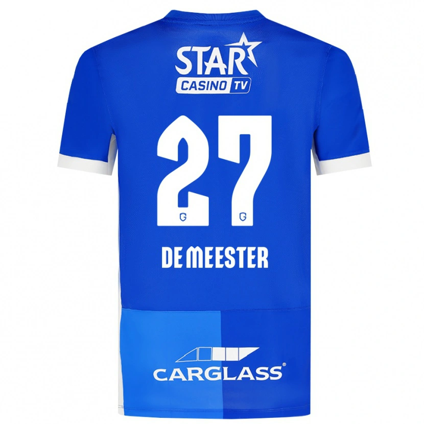Danxen Mænd Joyce De Meester #27 Mellemblå Kongeblå Hvid Hjemmebane Spillertrøjer 2026/27 Trøje T-Shirt