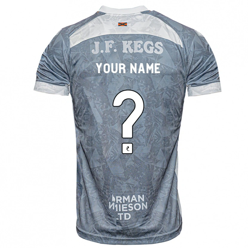 Danxen Mænd Dit Navn #0 Lys Skifergrå Udebane Spillertrøjer 2026/27 Trøje T-Shirt