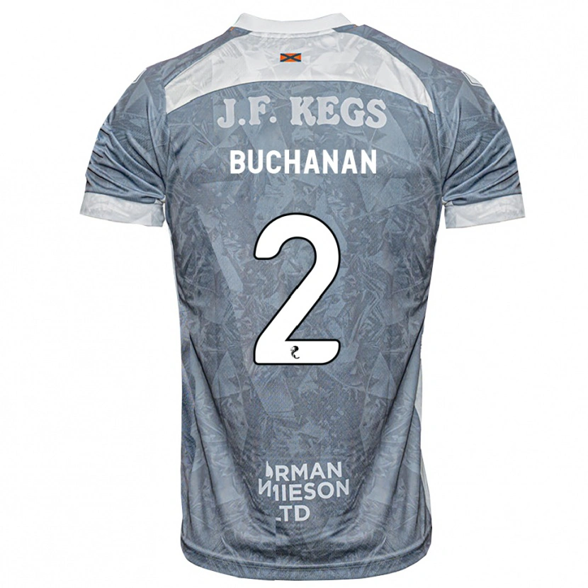 Danxen Mænd Marcus Buchanan #2 Lys Skifergrå Udebane Spillertrøjer 2026/27 Trøje T-Shirt
