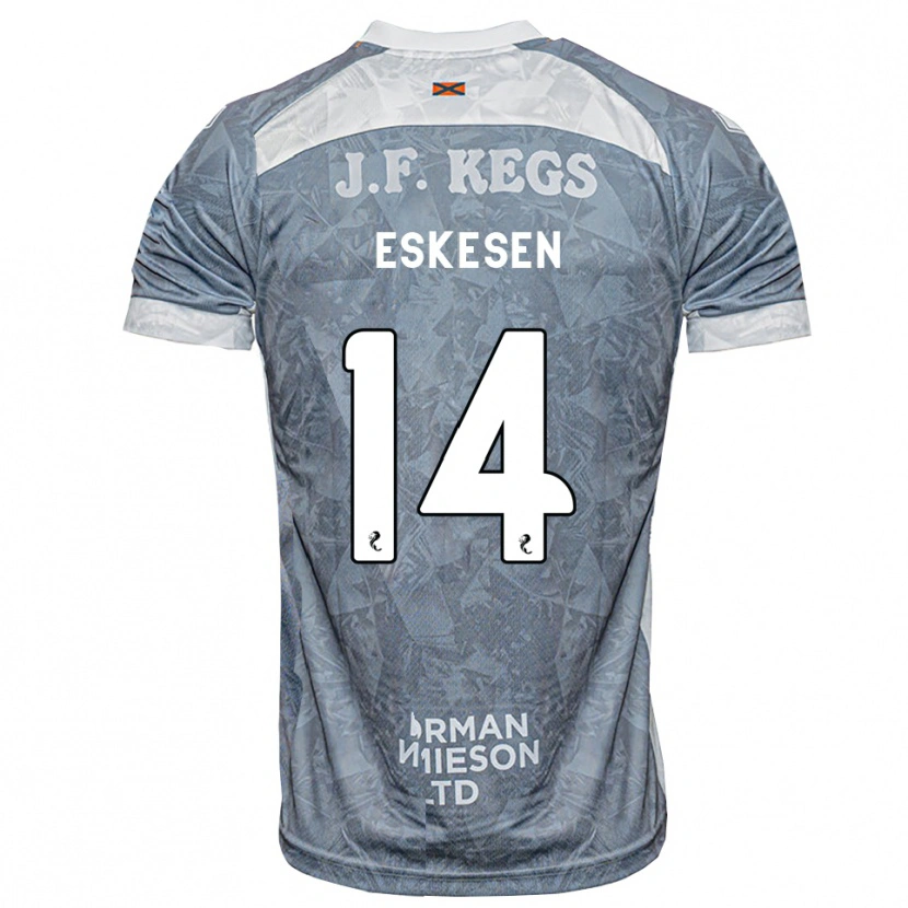 Danxen Mænd Julius Eskesen #14 Lys Skifergrå Udebane Spillertrøjer 2026/27 Trøje T-Shirt