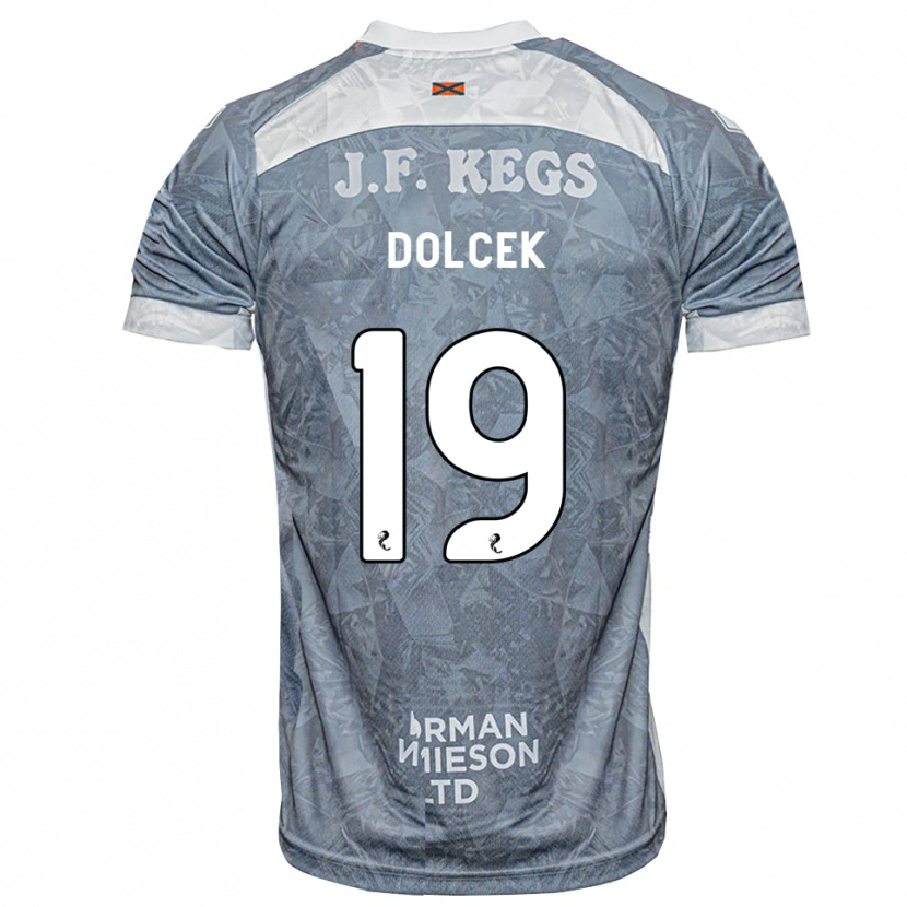 Danxen Mænd Ivan Dolcek #19 Lys Skifergrå Udebane Spillertrøjer 2026/27 Trøje T-Shirt