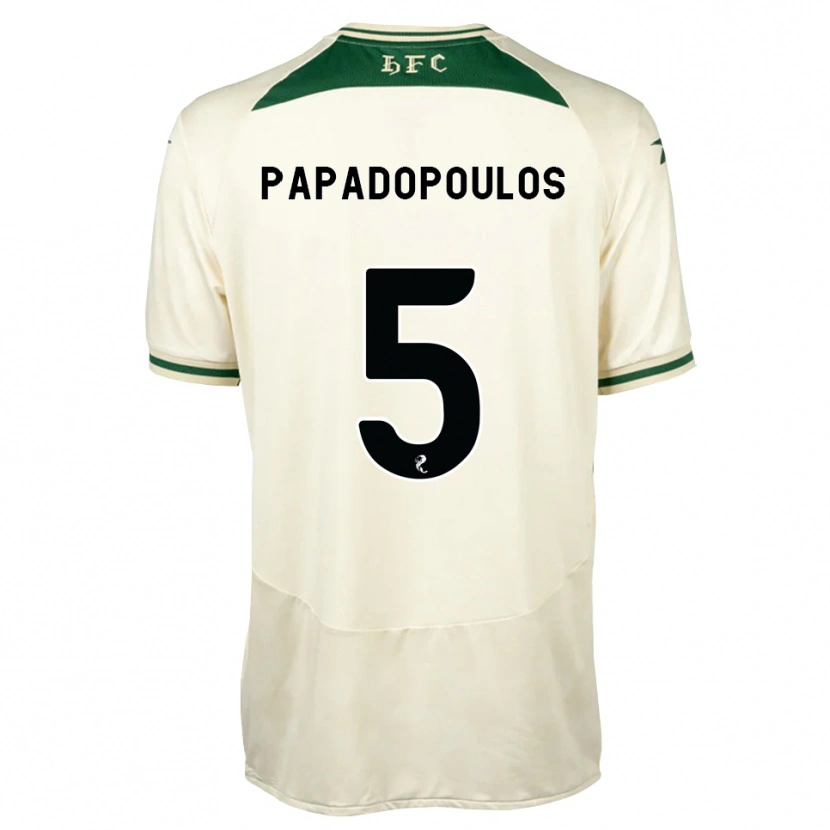 Danxen Mænd Stacey Papadopoulos #5 Hvid Skovgrøn Udebane Spillertrøjer 2026/27 Trøje T-Shirt