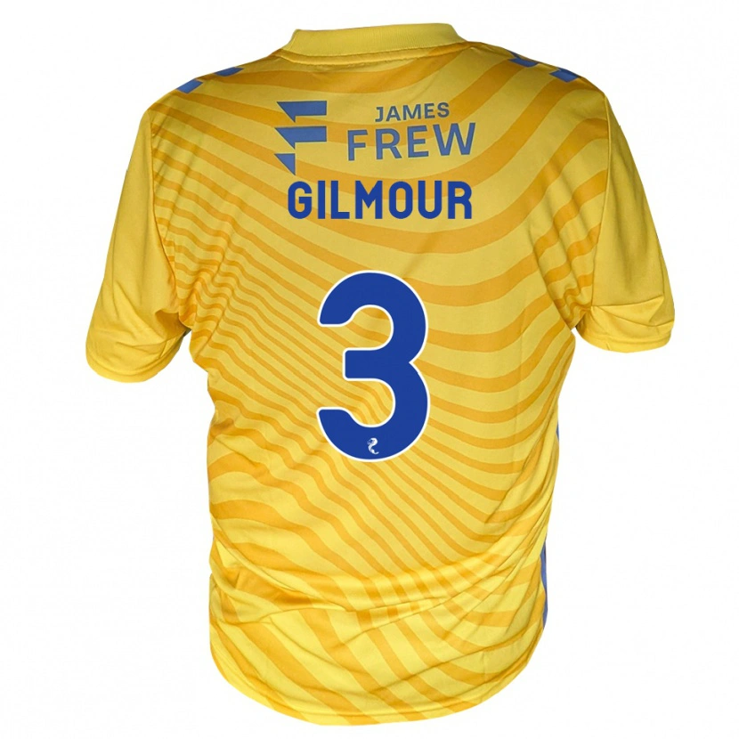 Danxen Mænd Josh Gilmour #3 Kongeblå Gul Udebane Spillertrøjer 2026/27 Trøje T-Shirt