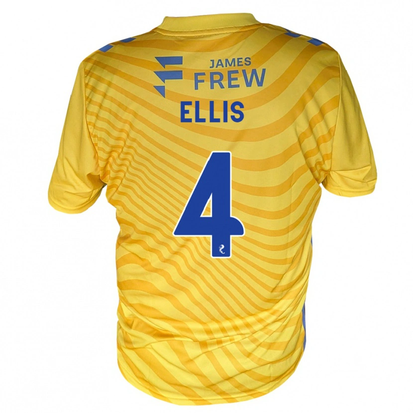 Danxen Mænd Ruari Ellis #4 Kongeblå Gul Udebane Spillertrøjer 2026/27 Trøje T-Shirt
