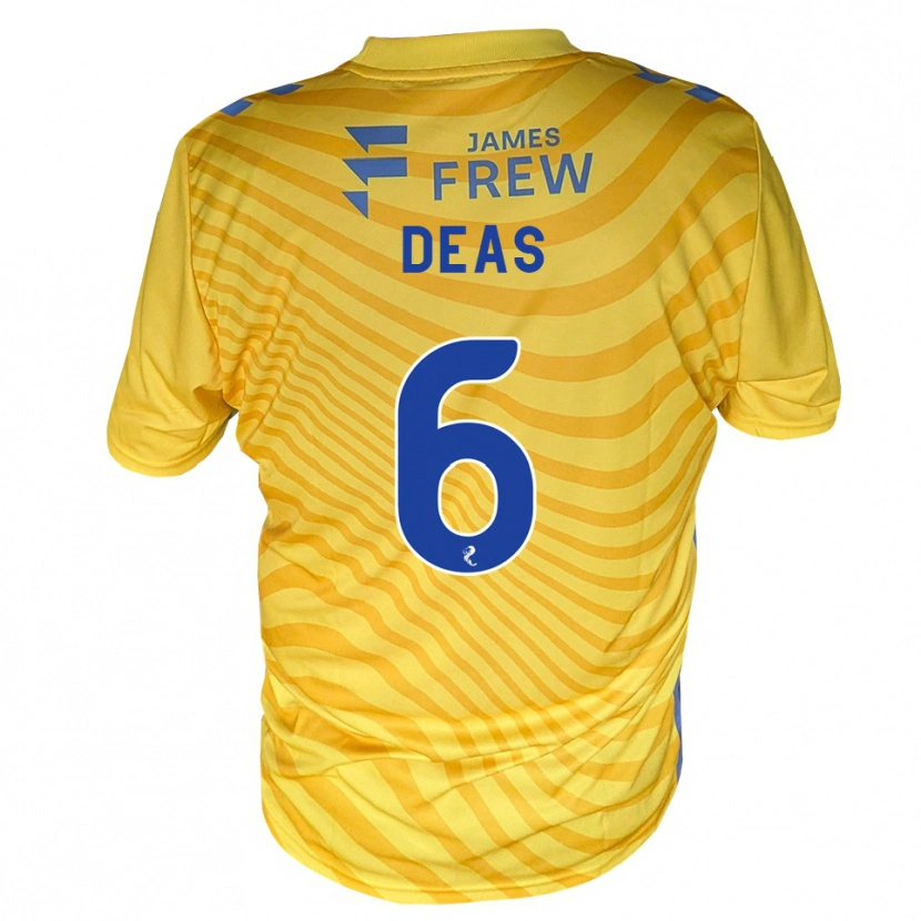 Danxen Mænd Robbie Deas #6 Kongeblå Gul Udebane Spillertrøjer 2026/27 Trøje T-Shirt