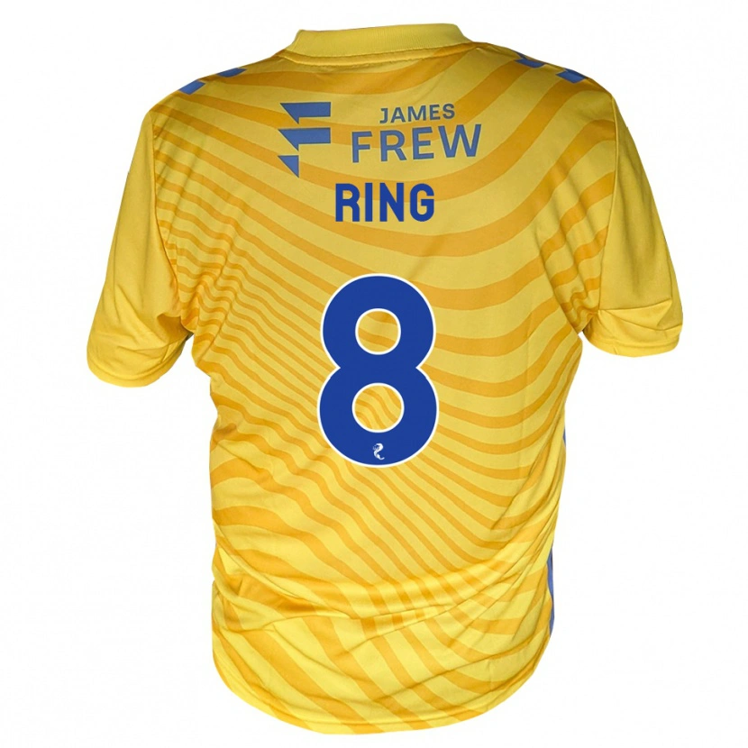 Danxen Mænd Erik Ring #8 Kongeblå Gul Udebane Spillertrøjer 2026/27 Trøje T-Shirt