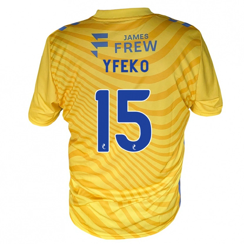 Danxen Mænd Johnly Yfeko #15 Kongeblå Gul Udebane Spillertrøjer 2026/27 Trøje T-Shirt