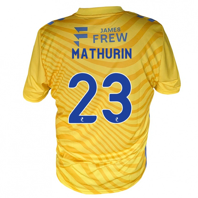 Danxen Mænd Roshaun Mathurin #23 Kongeblå Gul Udebane Spillertrøjer 2026/27 Trøje T-Shirt