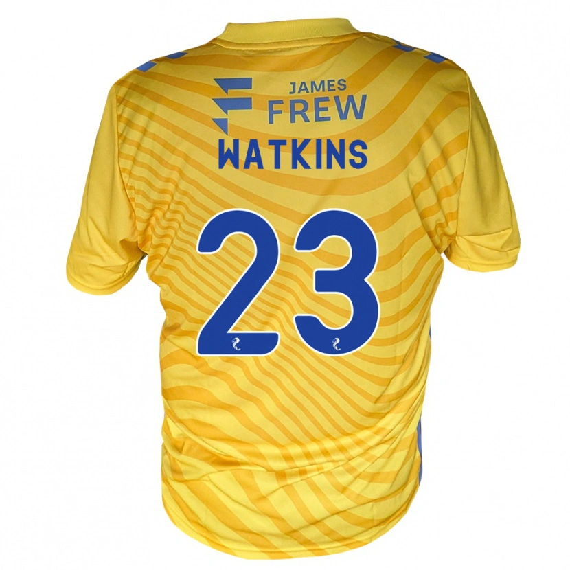 Danxen Mænd Marley Watkins #23 Kongeblå Gul Udebane Spillertrøjer 2026/27 Trøje T-Shirt