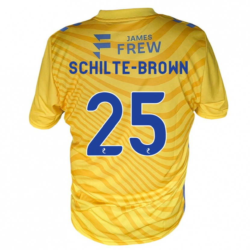 Danxen Mænd Ethan Schilte-Brown #25 Kongeblå Gul Udebane Spillertrøjer 2026/27 Trøje T-Shirt